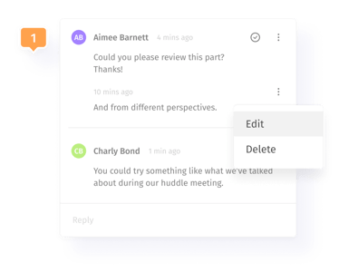 delete single comment